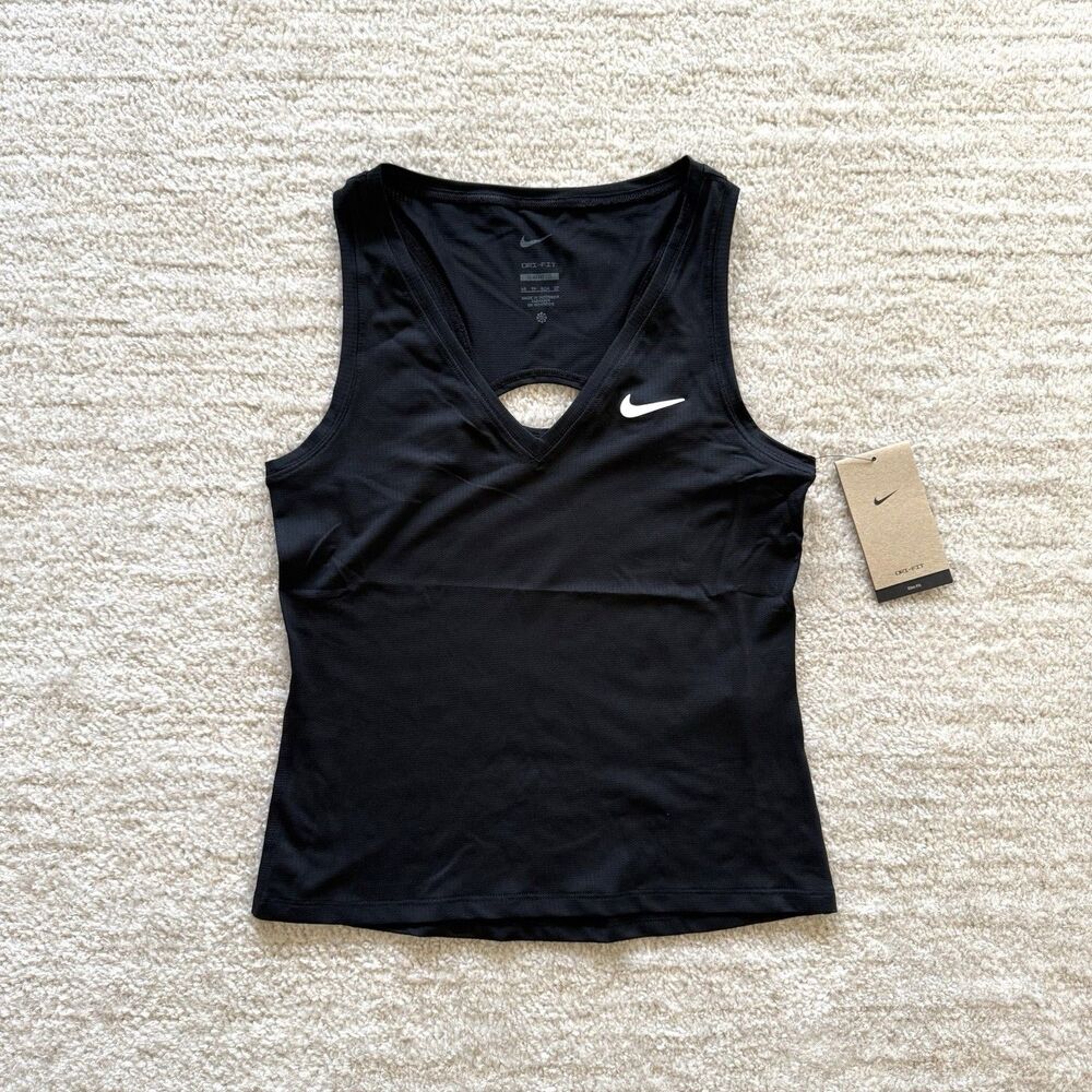Nike NWT Dri Fit Tennis Black Tank Top